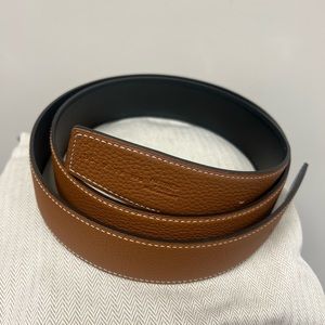 LIKE NEW-Hermes Reversible Brown and Black Leather Belt